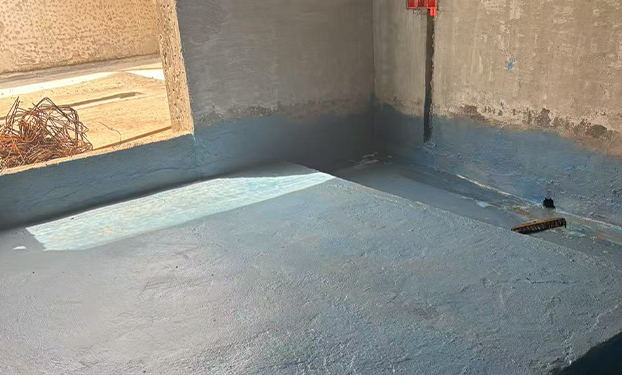 楼顶涂抹式防水工地